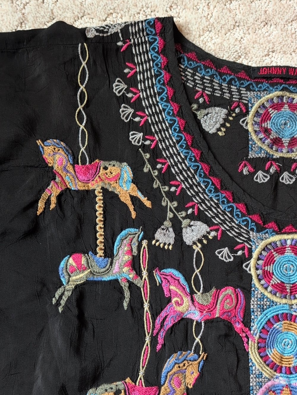 Johnny Was Carousel Embroidered Blouse - Picture 9 of 15